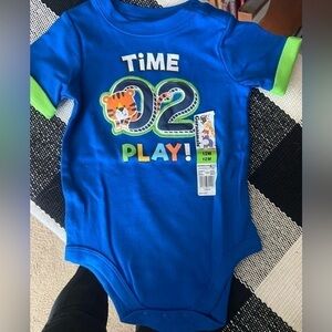 NWT Garanimals Boys ROYAL BLUE S/S T-SHIRT Tiger TIME 02 PLAY 12 months